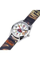 Scout Kinderuhr analog aus der Serie "Classic" mit mehrfarbigem Kunstlederband mit Flammen, Feuerwehr-Motiv und Quarzwerk