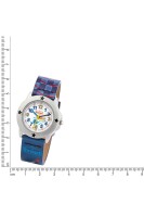 Scout Kinderuhr analog aus der Serie "Star Kids" mit blauem Kunstlederband, Weltraum-Motiven und Quarzwerk