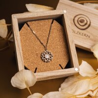 Composition Gem Halskette (Mondstein/Rosé) | Holzkern