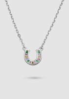 Kette mit Hufeisen-Anhänger und bunten Steinen - s.Oliver