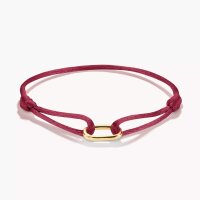 Textilarmband rot Connect 18k Vergoldung | THOMAS SABO
