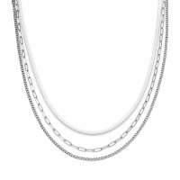Damen-Halskette in Layering-Optik, silberfarben - s.Oliver Modell: SOJ-0241-N-47