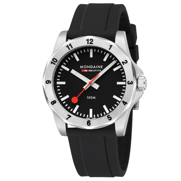 Numeri, Schwarzes Silikon, 42 mm