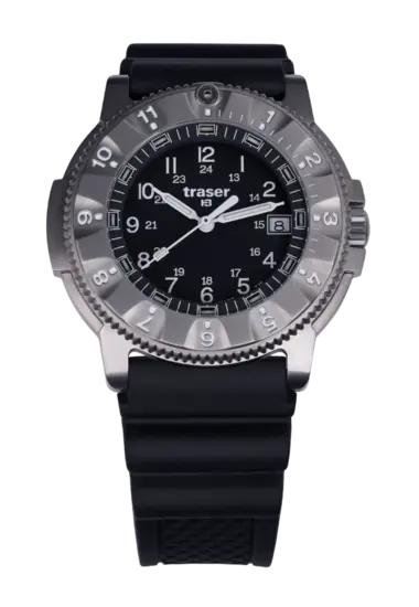 Taktische Herrenuhr mit schwarzem Zifferblatt - Traser Modell: 111833