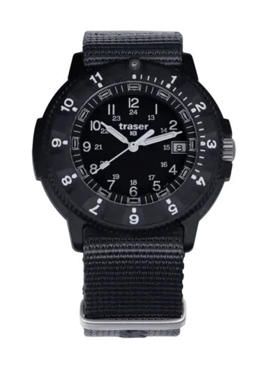 Herrenuhr, Taktische Einsatzuhr, schwarzes Zifferblatt - Traser Modell: P65 Tactical Mission 111829