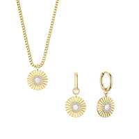 Damen Schmuck-Set, goldfarben mit Zirkonia - BERING...